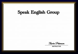 speak english